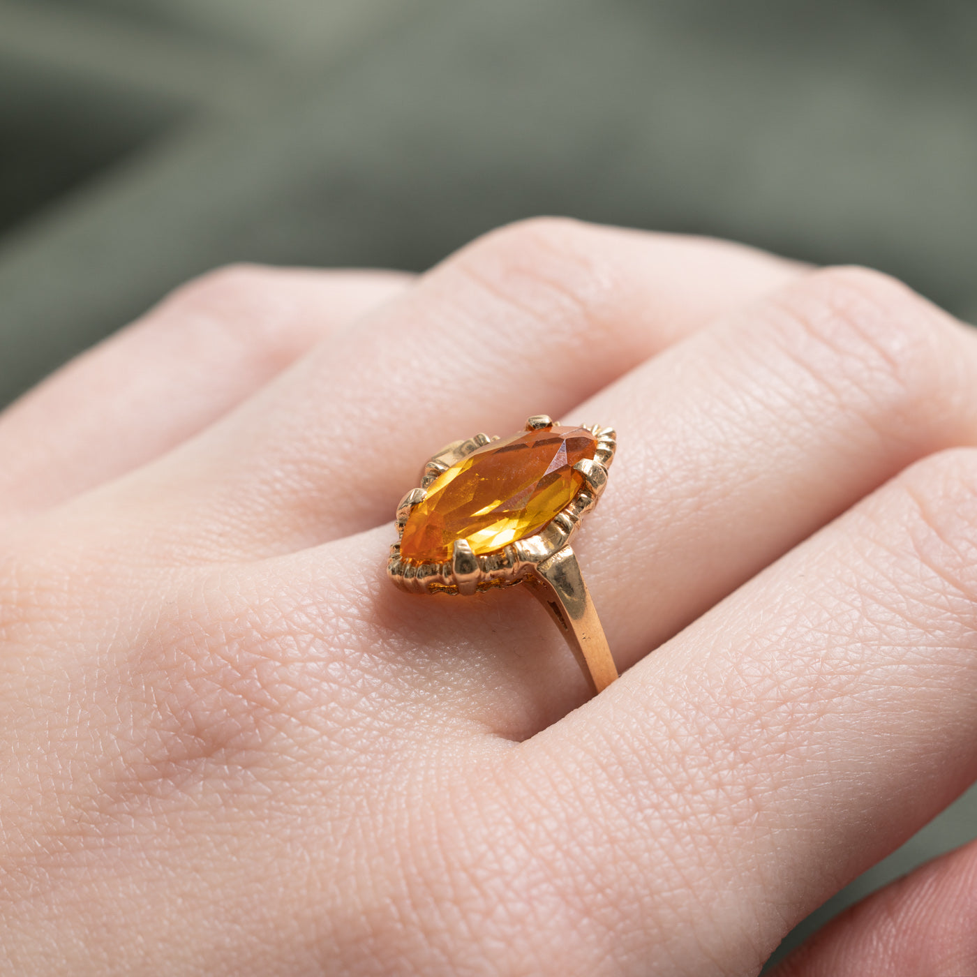 Marquise Cut Synthetic Sapphire Ring | 3.10ct | SZ 8