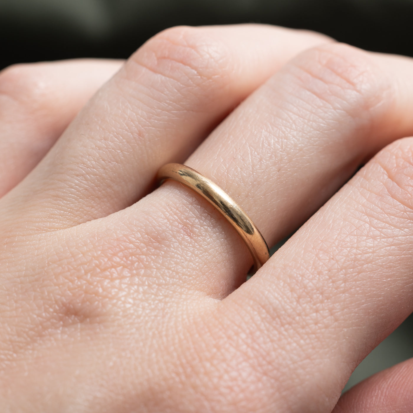 1941 Birmingham 9k Yellow Gold Wedding Band | 2.7mm | SZ 6.5