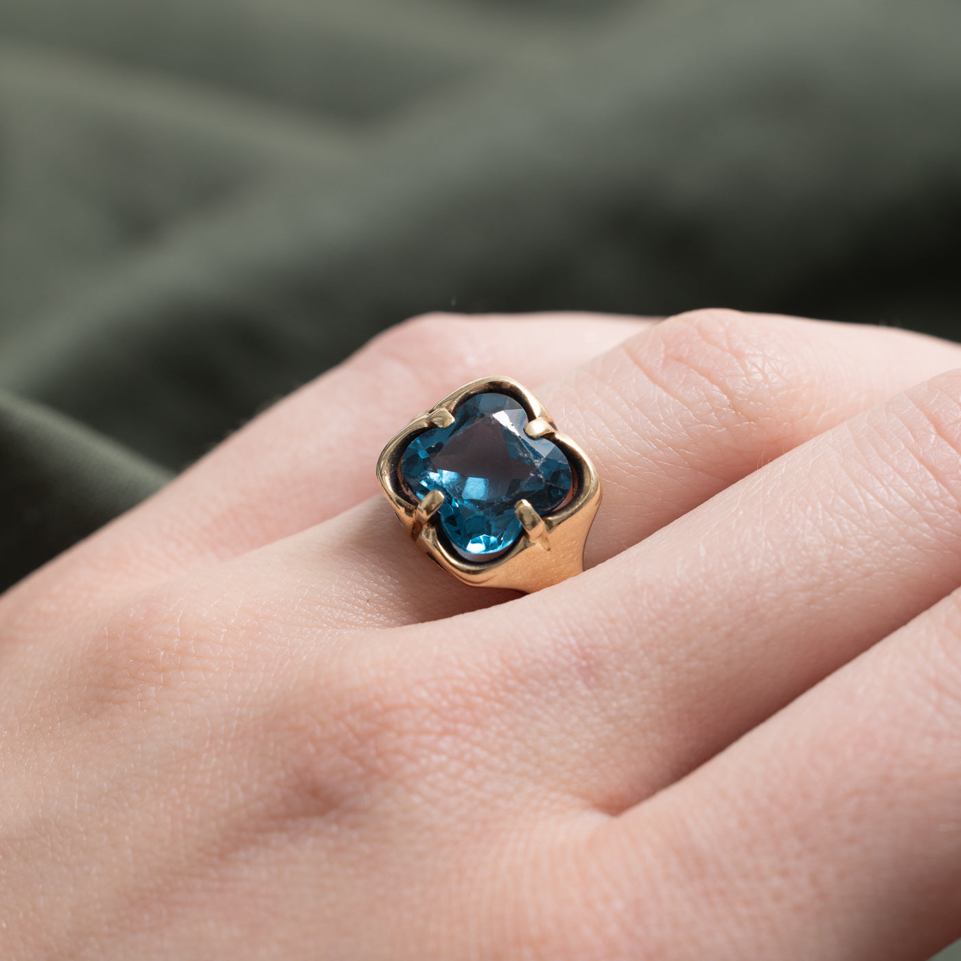 Clover Leaf Cut Synthetic Spinel Ring | 5.00ct | SZ 5.0