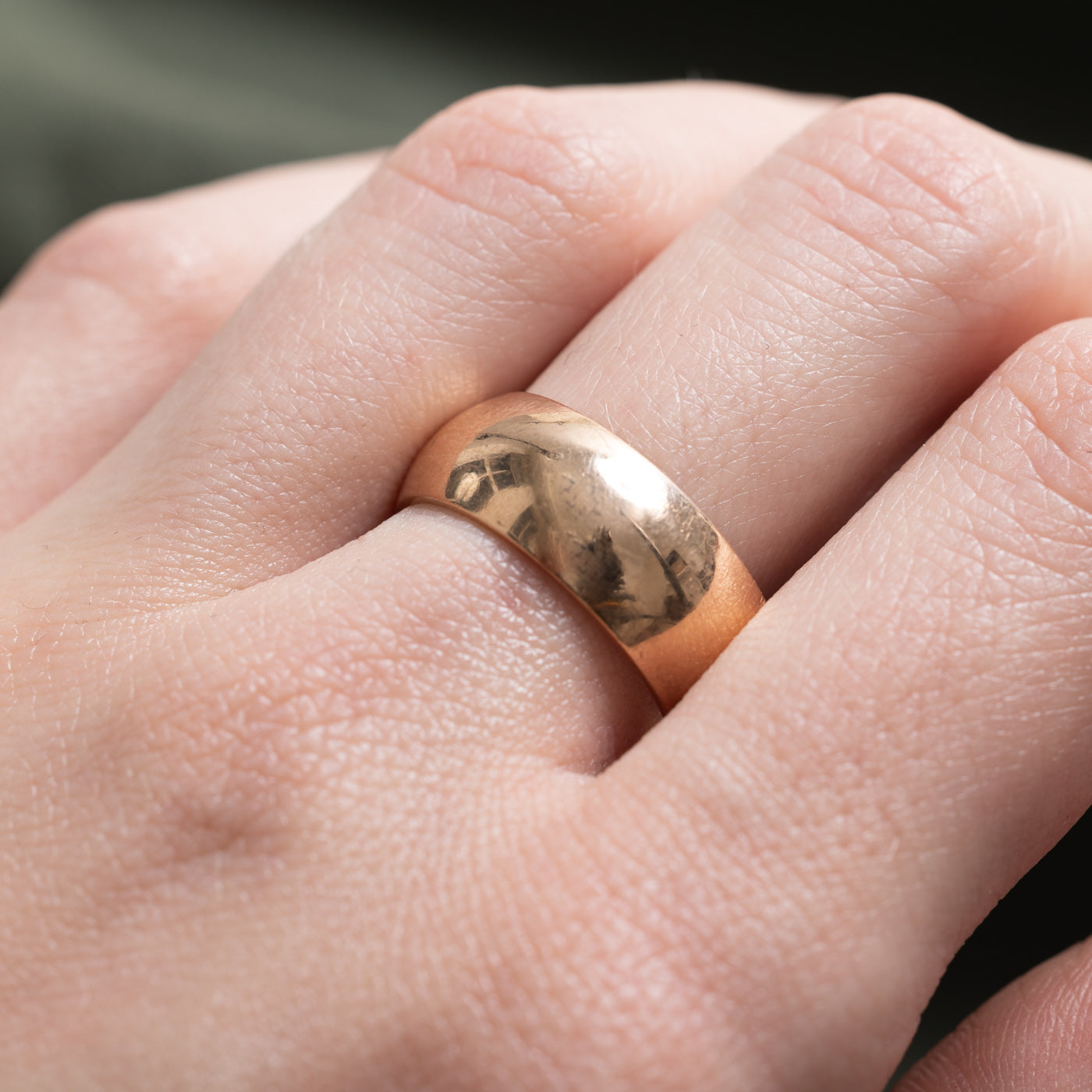 1998 Odesa 14k Warm Yellow Gold Cigar Band | 8mm | SZ 8.75