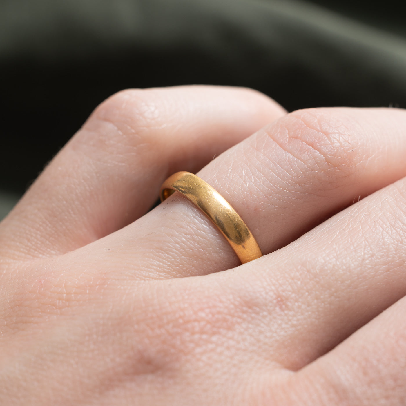 Bague Birmingham 1923 en or jaune 22 carats | 3,5 mm | Taille 6,5