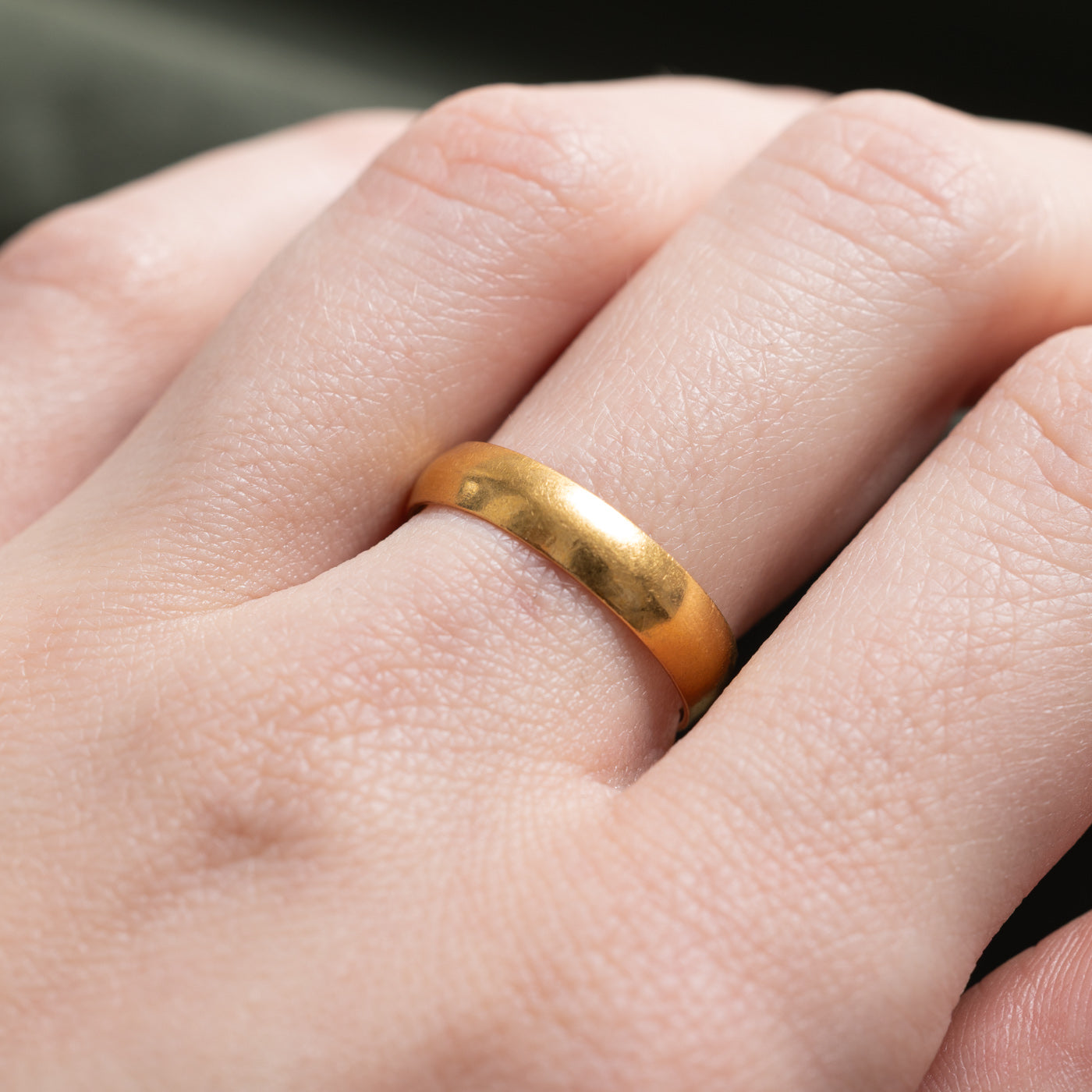 1891 Birmingham 22k Yellow Gold Band | 4.25mm | SZ 7.5