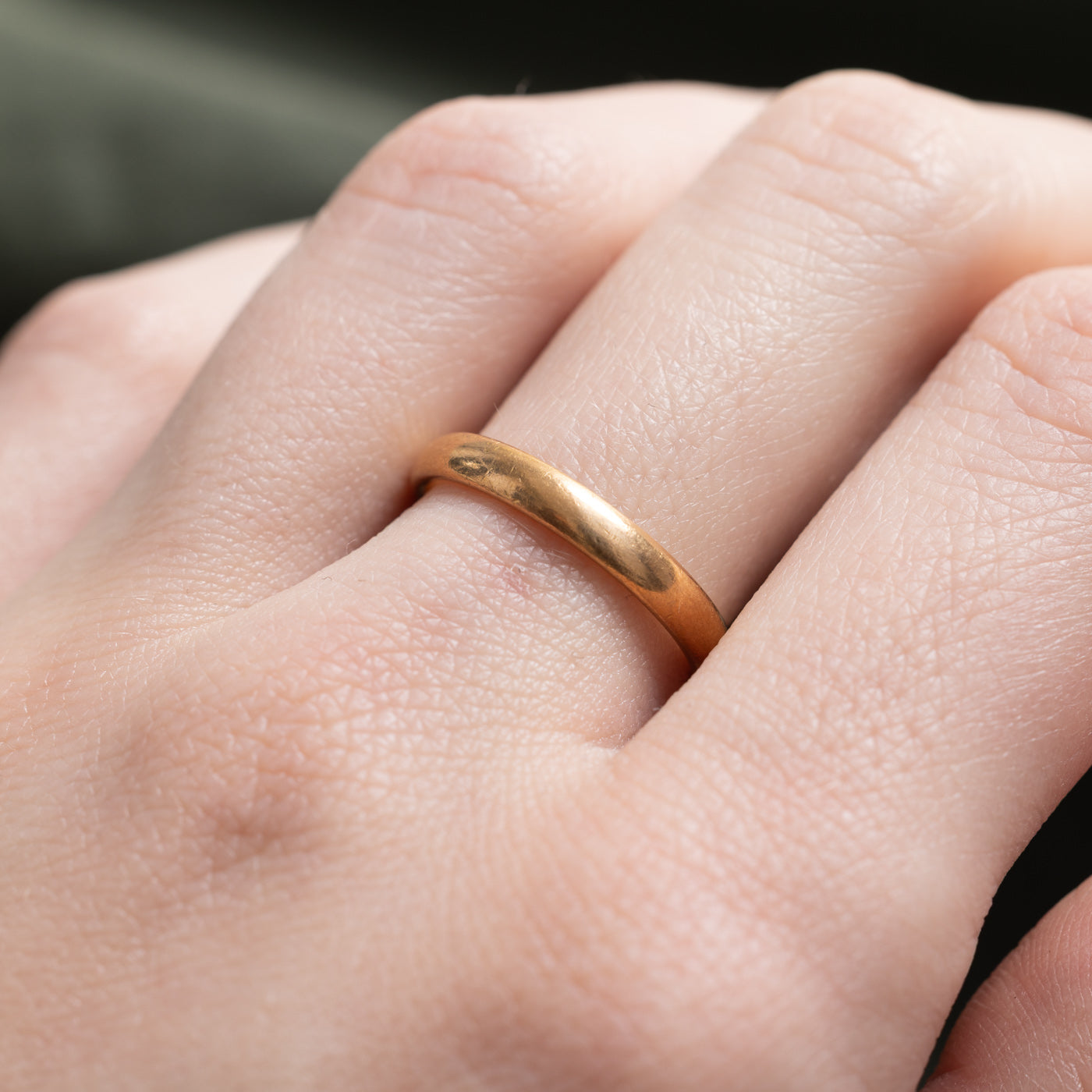 Bague Birmingham 1934 en or jaune 22 carats | 2,8 mm | Taille 6,5