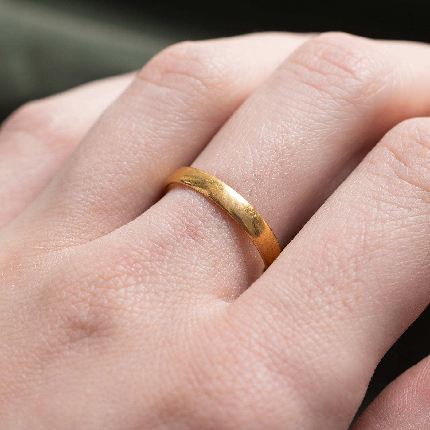 Bague Birmingham 1917 en or jaune 22 carats | 3,25 mm | Taille 7,25
