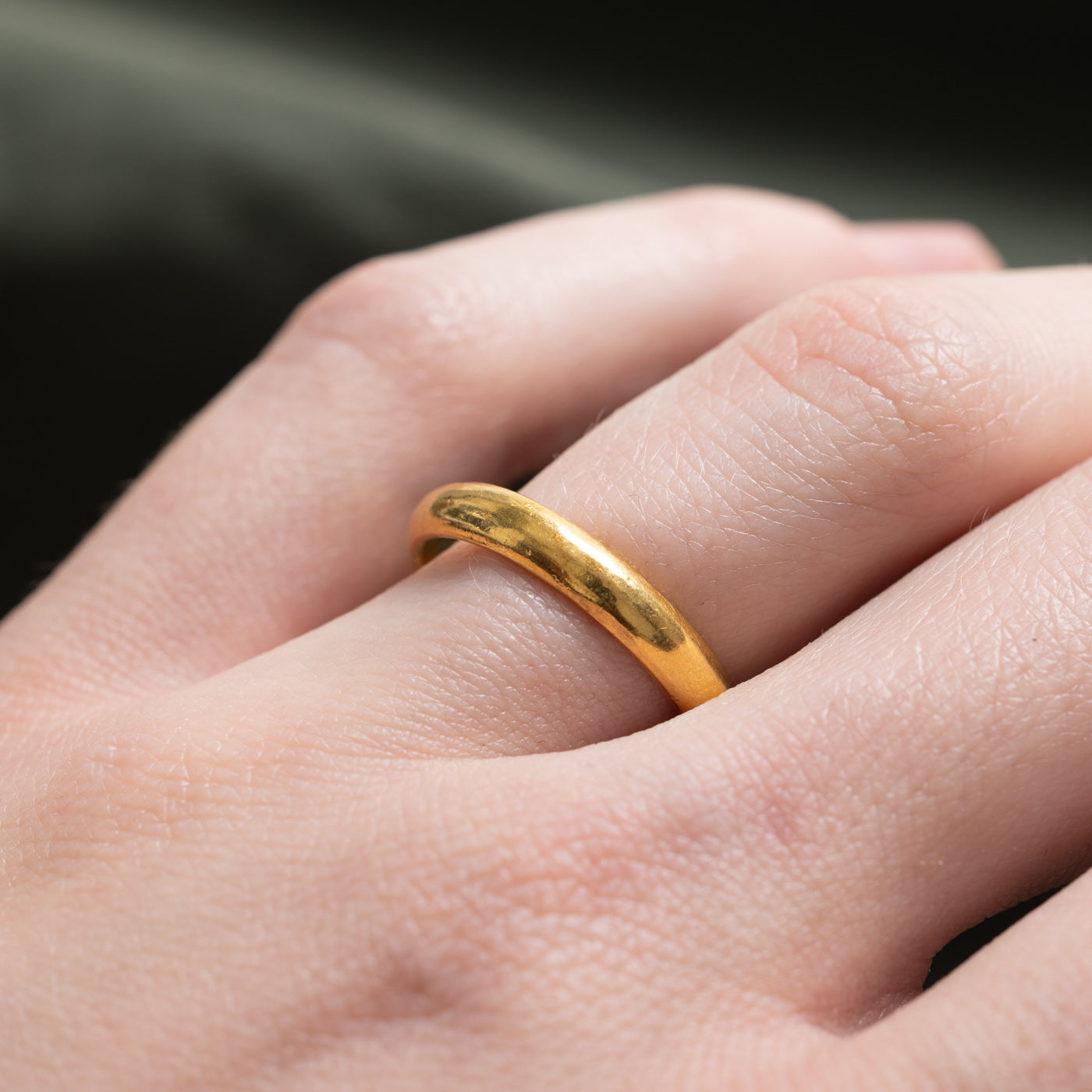 1976 Georgian 23k Yellow Gold Band | 3.25mm | SZ 6.5