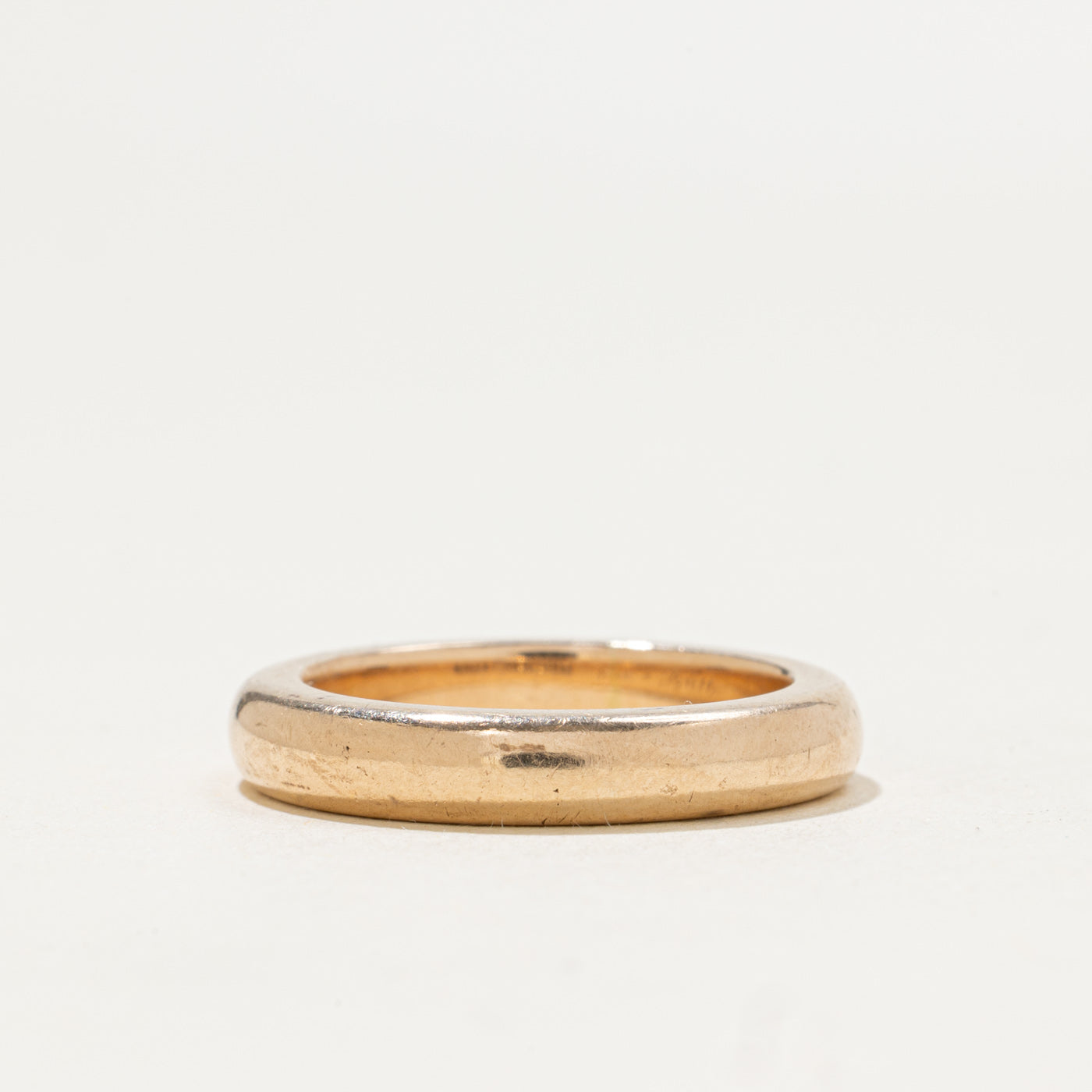 Bague vintage canadienne en or jaune 10 carats, pseudo-poinçonnée | 3,5 mm | Taille 5,5