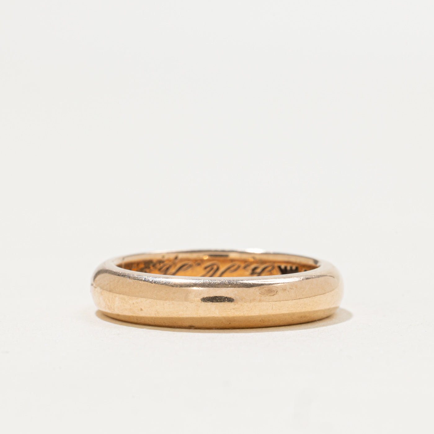 10k Yellow Gold Engraved Band | 4mm | SZ 6.25