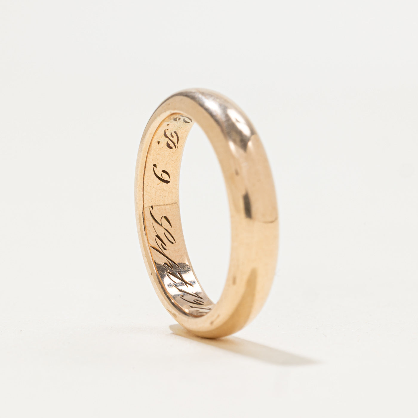 10k Yellow Gold Engraved Band | 4mm | SZ 6.25