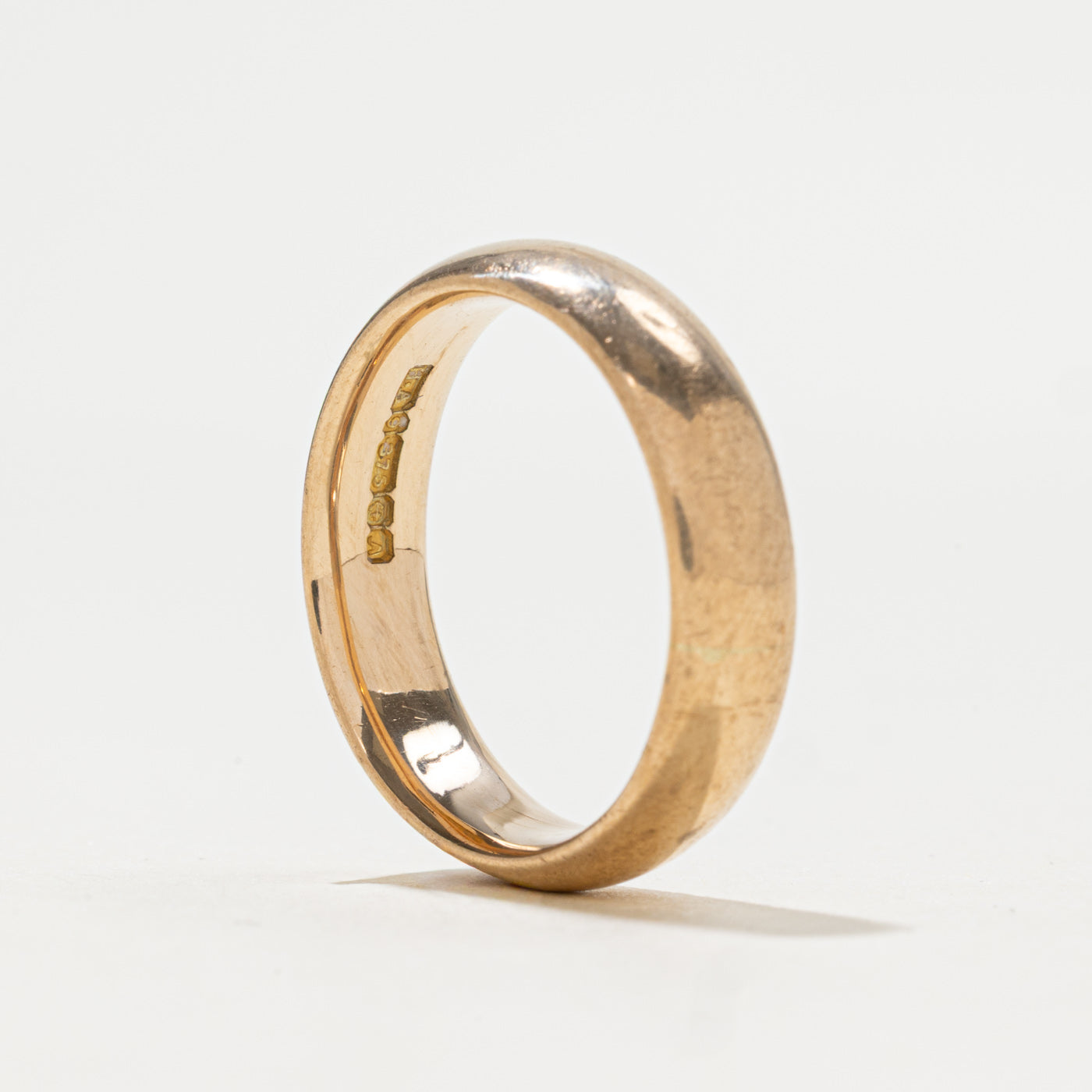 Bague Birmingham 1975 en or jaune chaud 9 carats | 5,25 mm | Taille 8,5