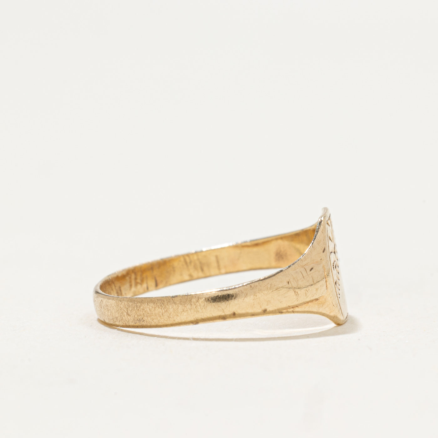Bague chevalière en or jaune 9 carats Birmingham 1916 | Taille 5