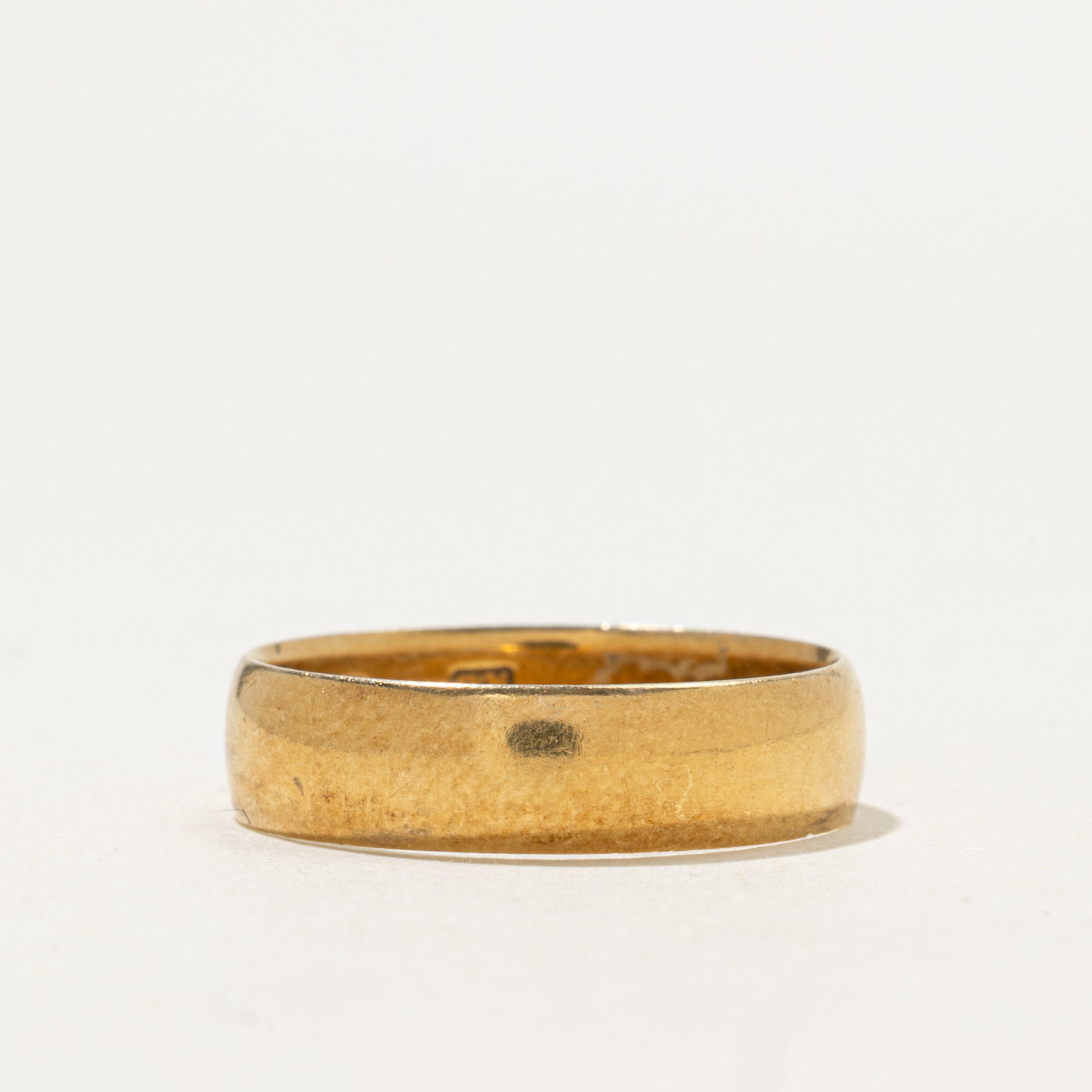 Antique 1917 Birmingham 18k Yellow Gold Band | 5.25mm | SZ 8.75