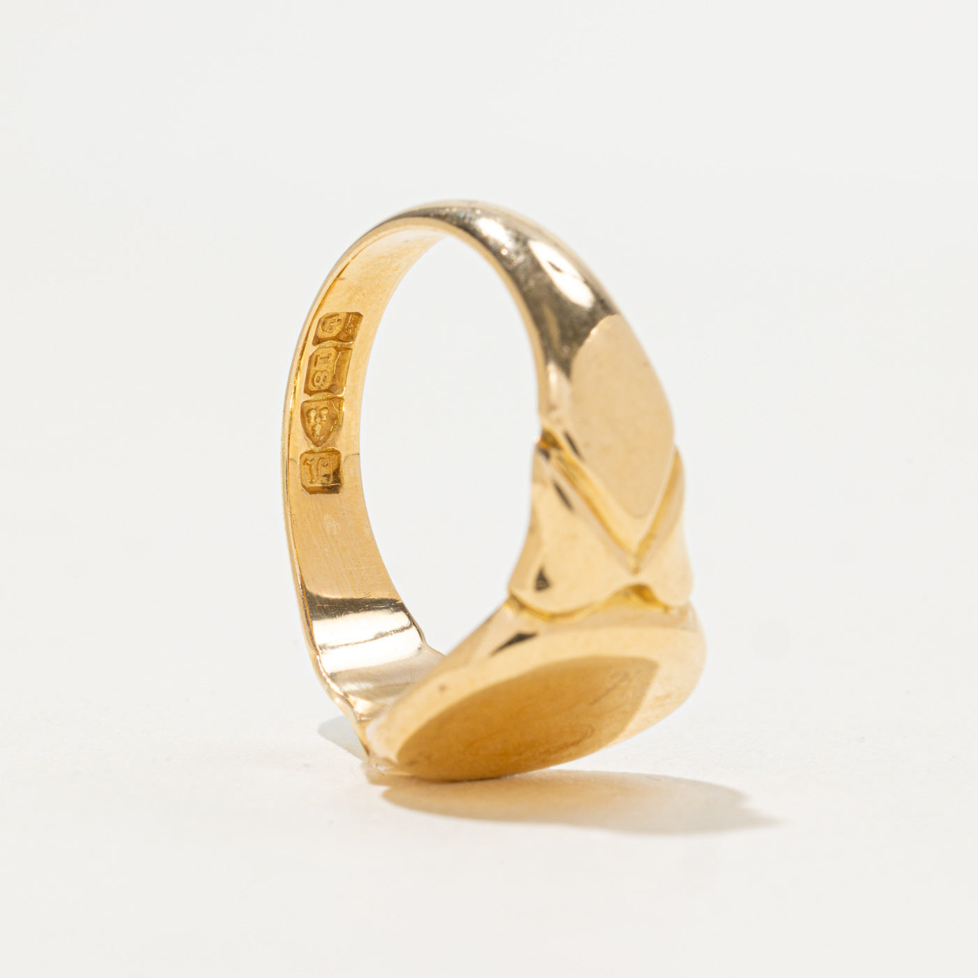 1921 Chester 18k Yellow Gold "SG" Initialized Signet Ring | SZ 8.5