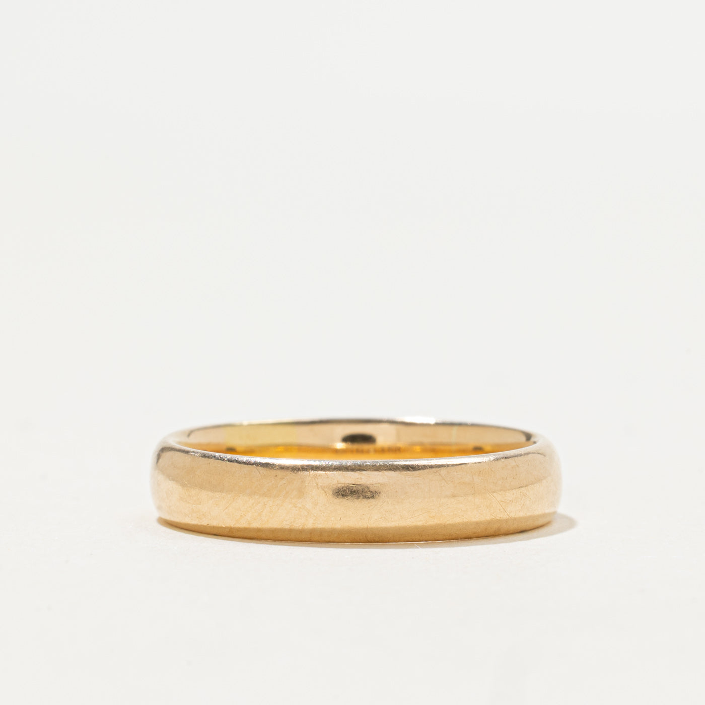 Bague vintage en or jaune 18 carats avec faux poinçon | 4,25 mm | Taille 8