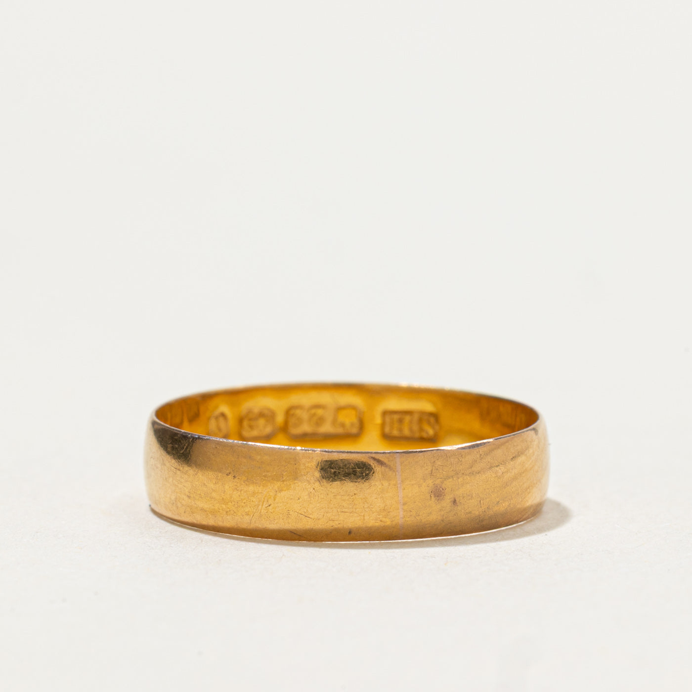 1897 Birmingham 22k Yellow Gold Band | 4mm | SZ 6.75