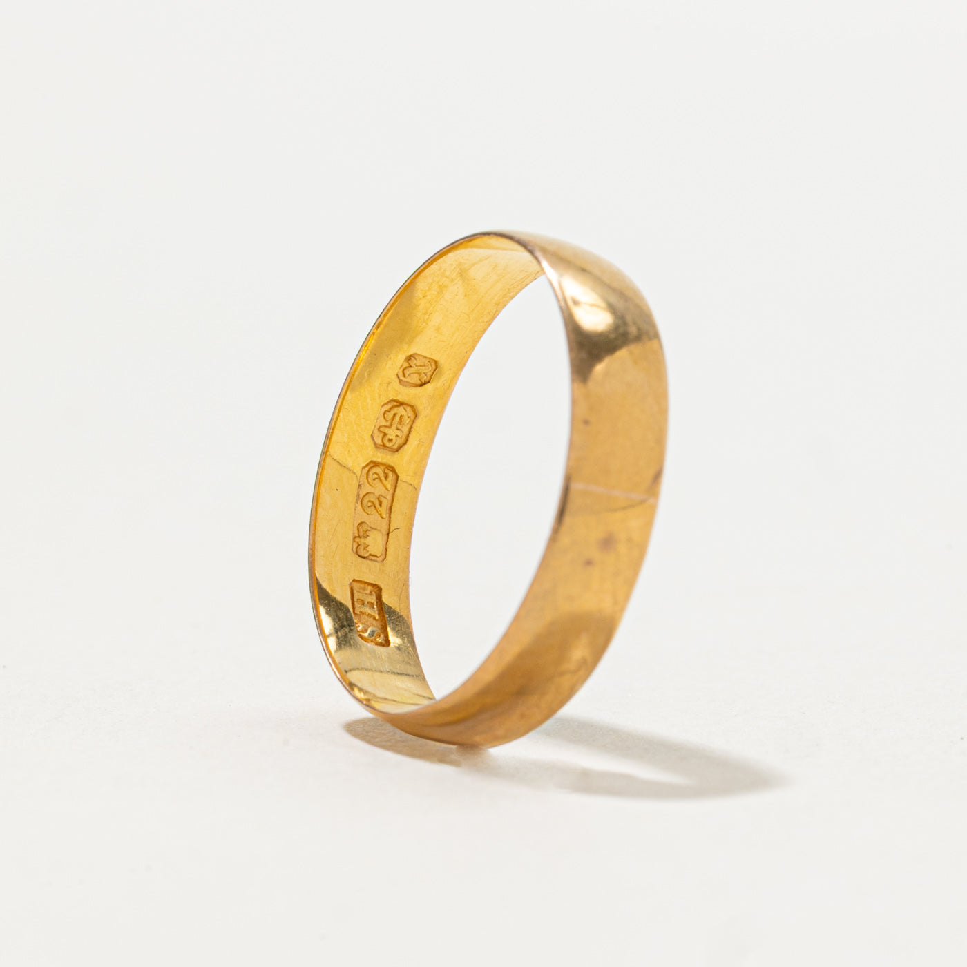 Bague Birmingham 1897 en or jaune 22 carats | 4 mm | Taille 6,75