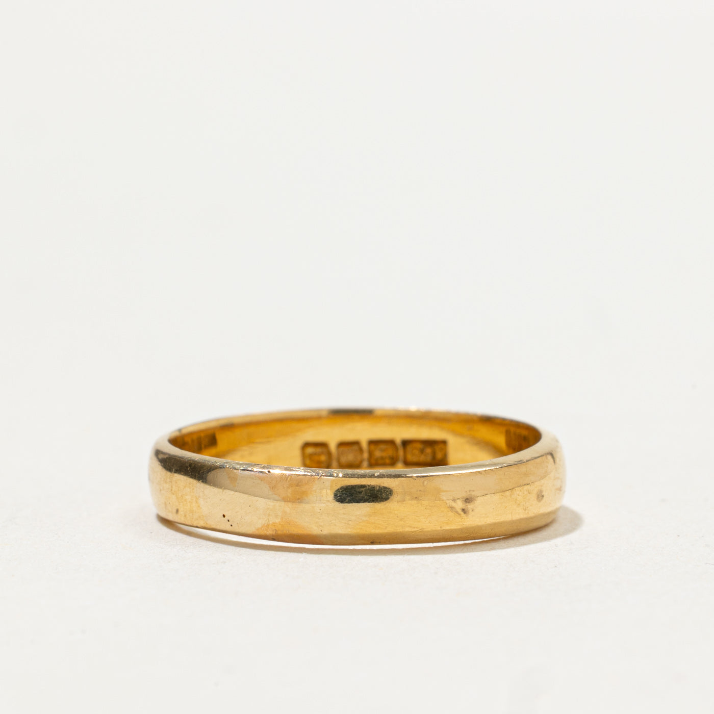 Vintage Pseudo Hallmarked 22k Yellow Gold Band | 3.5mm | SZ 7.25