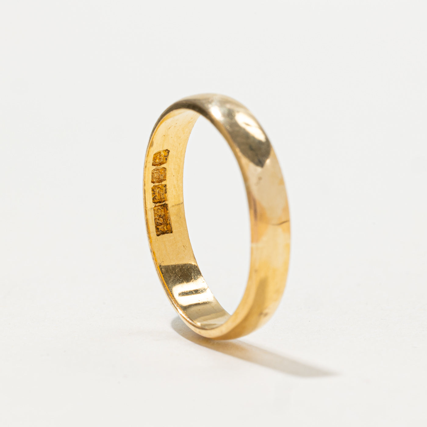 Vintage Pseudo Hallmarked 22k Yellow Gold Band | 3.5mm | SZ 7.25