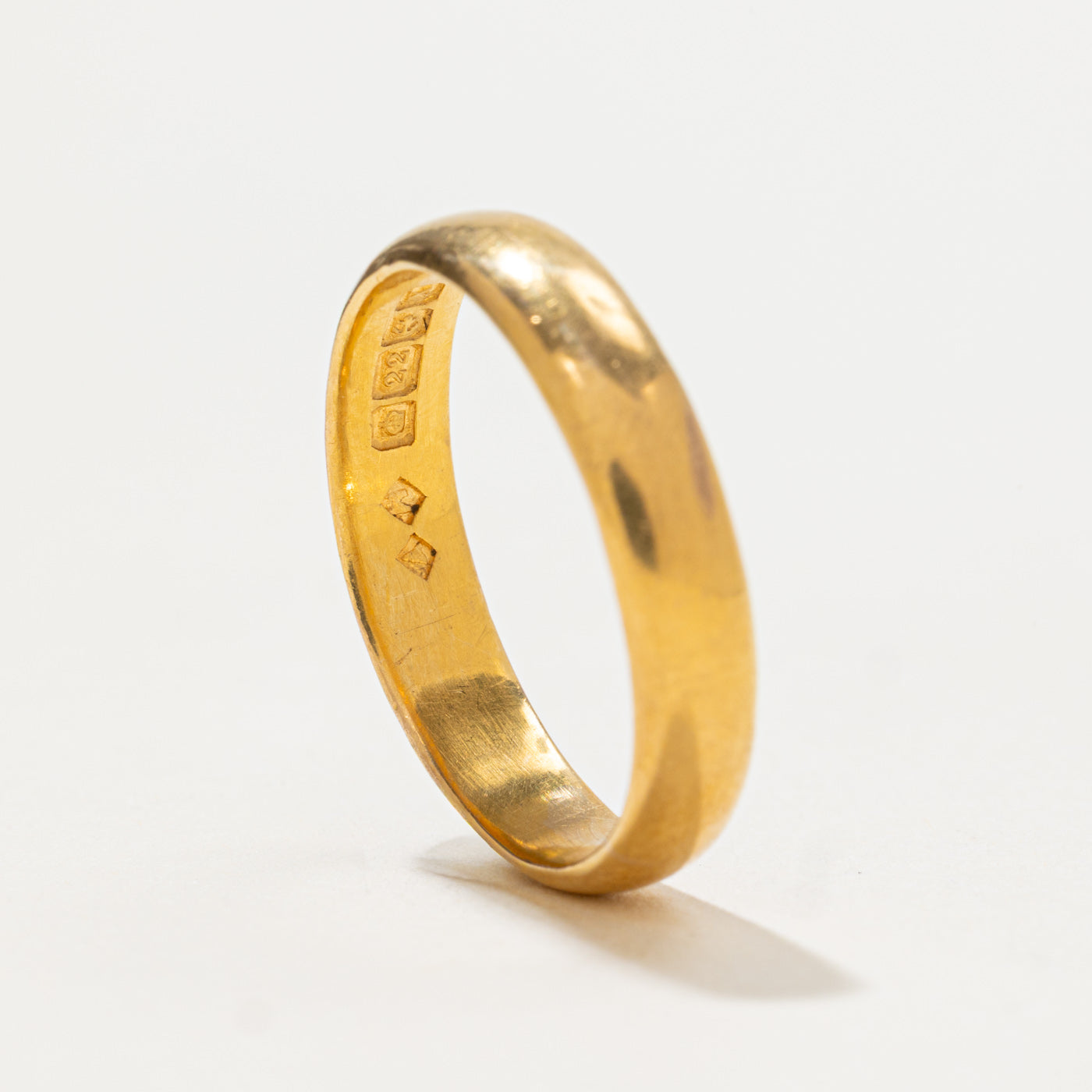 Georgian 1872 Birmingham 22k Yellow Gold Band | 4.25mm | SZ 8.75