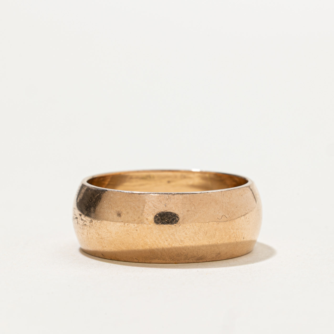 Bague de cigare Odesa 1998 en or jaune chaud 14 carats | 8 mm | Taille 8,75