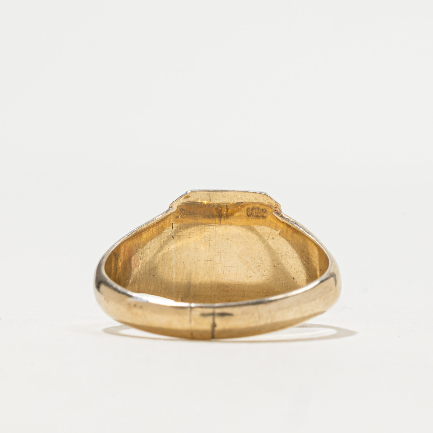 Bague chevalière vierge en or jaune 9 carats de Birmingham, 1975 | Taille 9,5