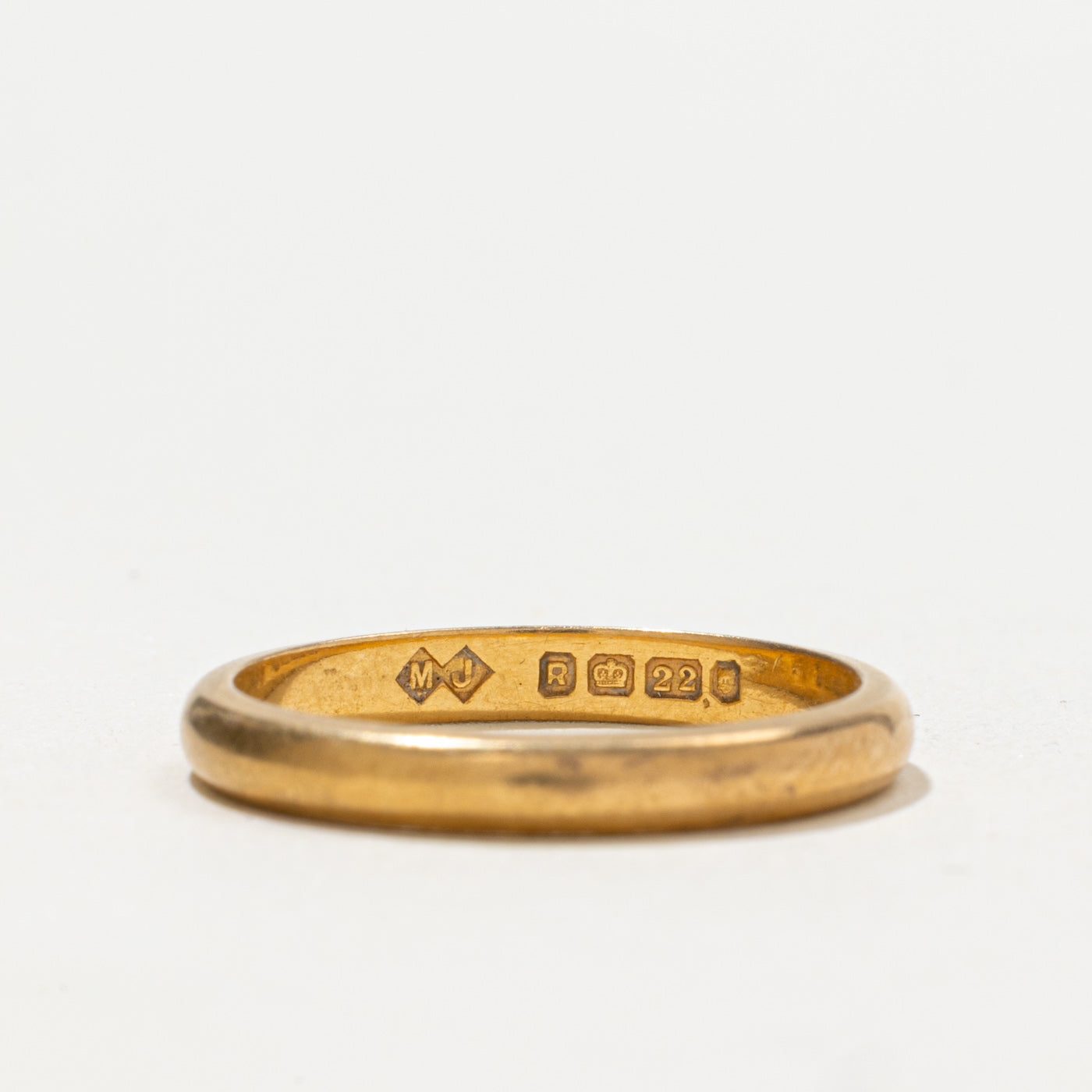 Bague en or jaune 22 carats 1952 London | 2,7 mm | Taille 6,5