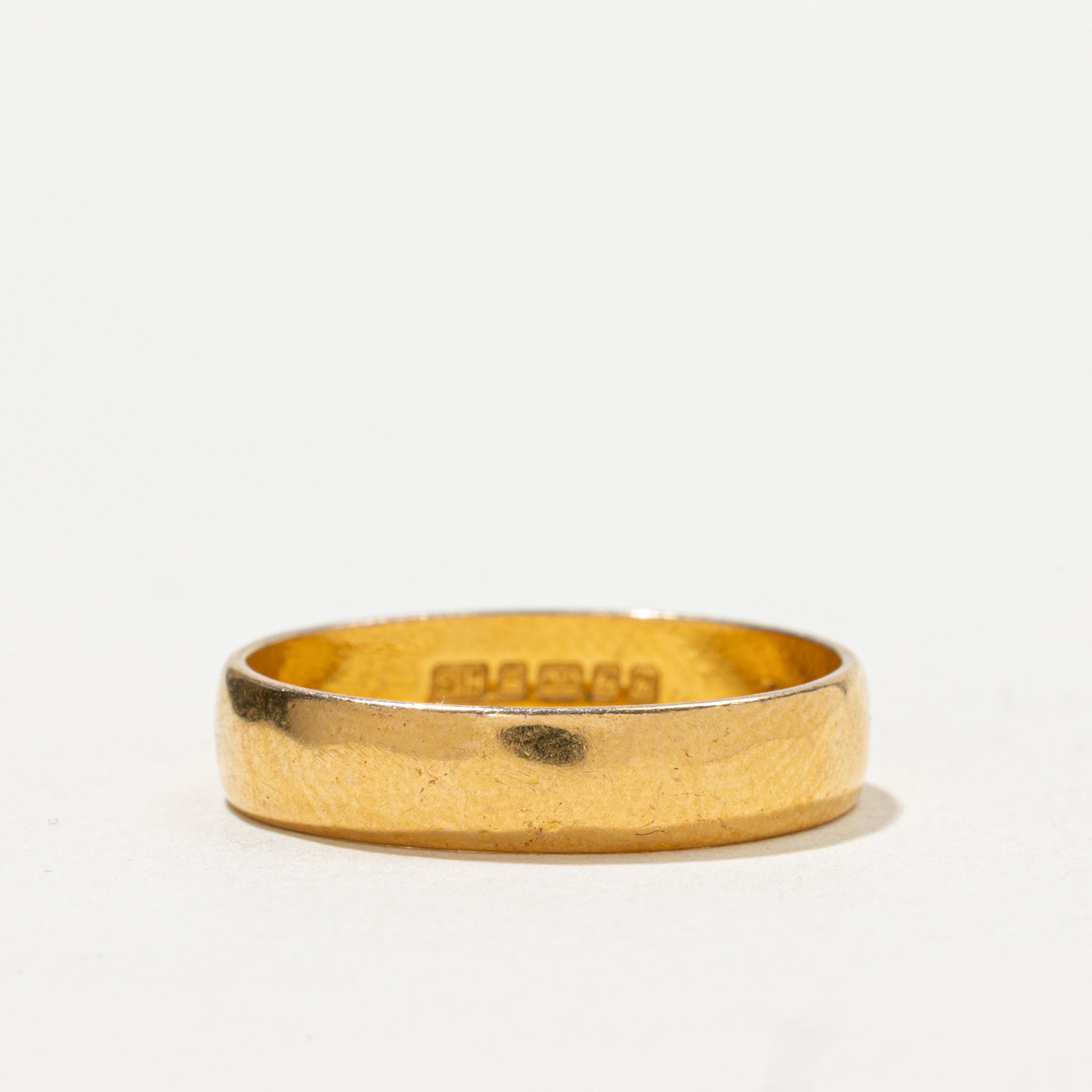 Bague Birmingham 1961 en or jaune 22 carats | 4 mm | Taille 6,75