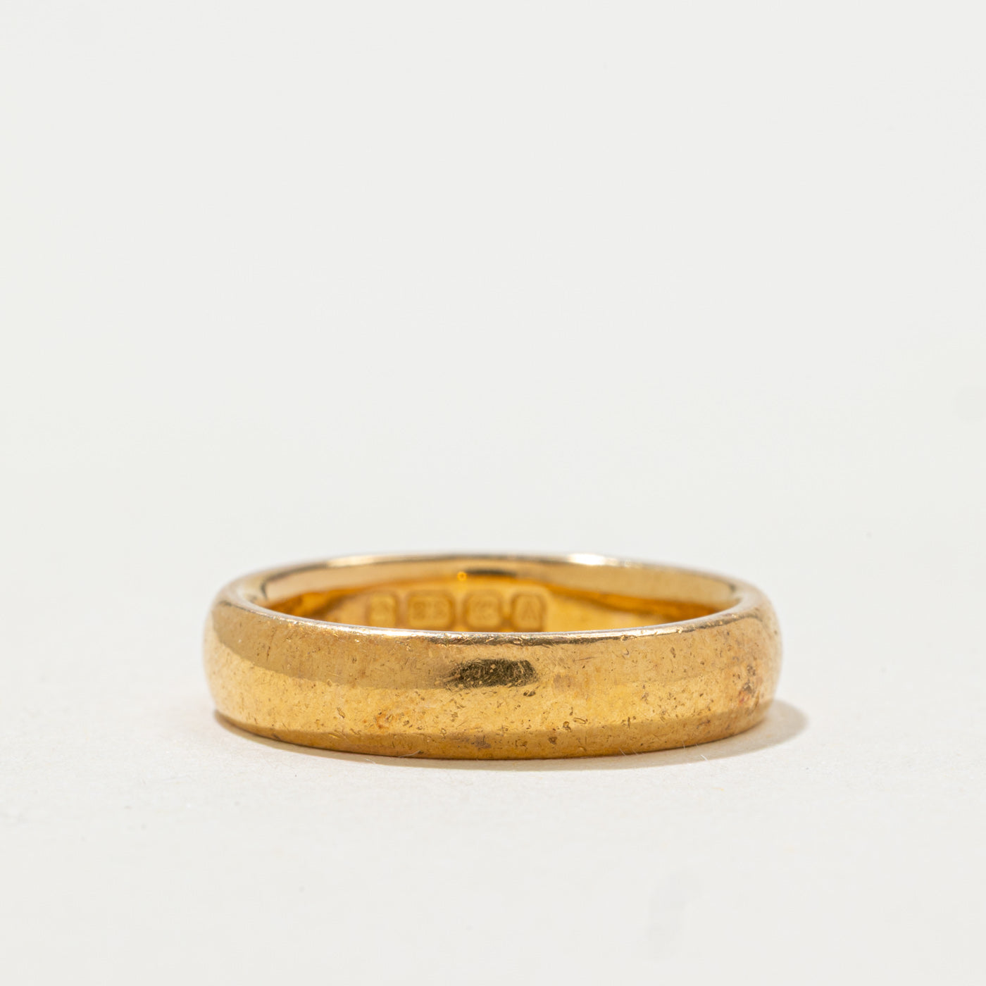 Bague Birmingham 1925 en or jaune 22 carats | 4 mm | Taille 4,75