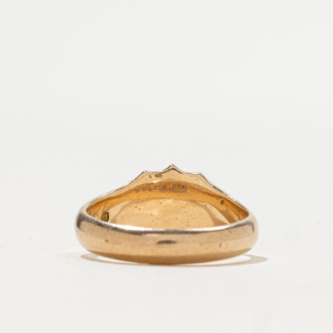 1971 Birmingham 9K "C" Initial Signet Ring | SZ 5.5