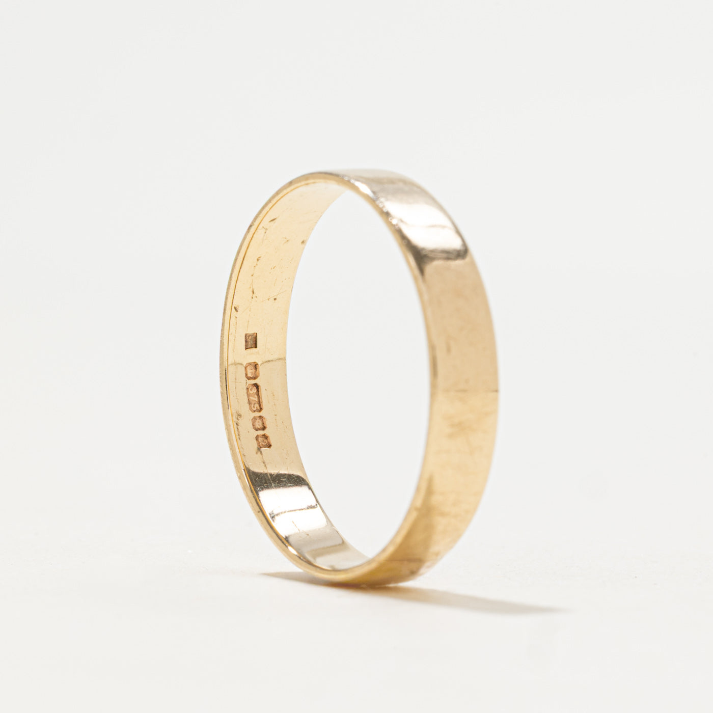 1990 London 9k Yellow Gold Plain Band | 4mm | SZ 9