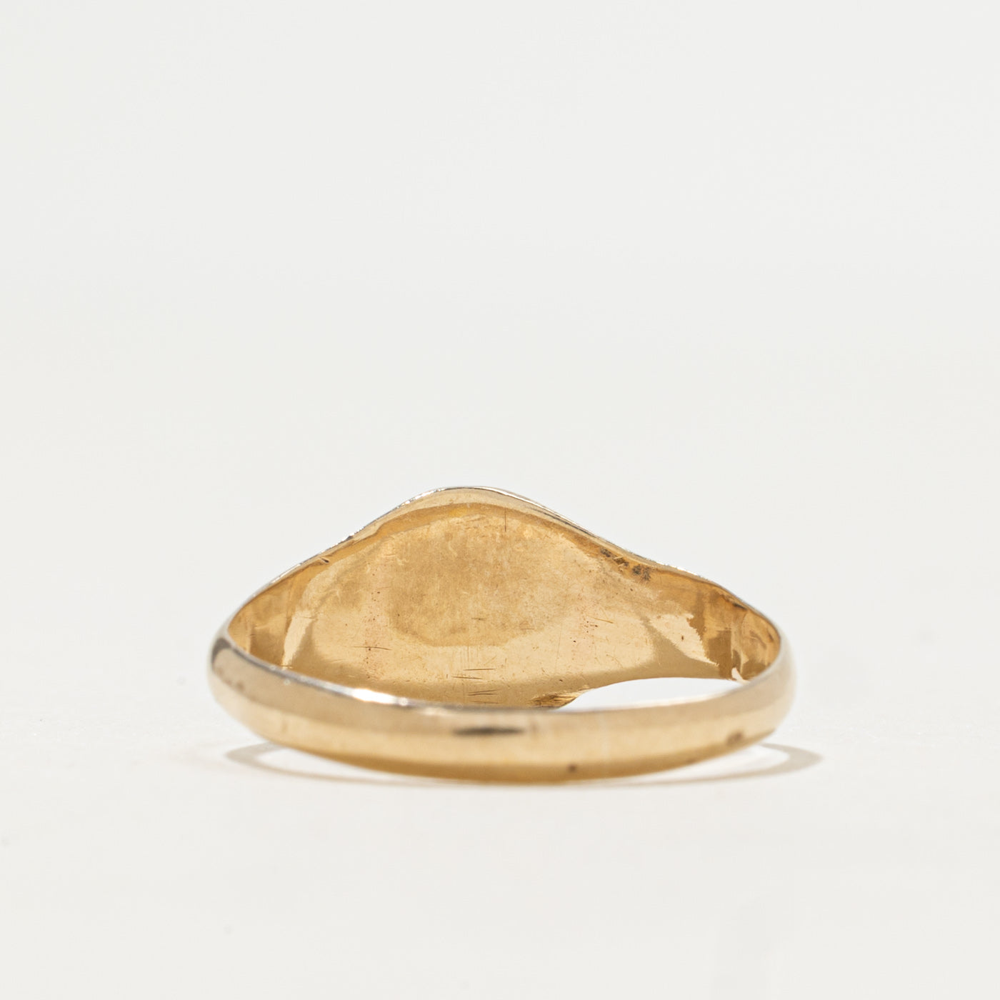1986 Birmingham 9k Yellow Gold "YGB" Initialized Signet Ring | SZ 6.5
