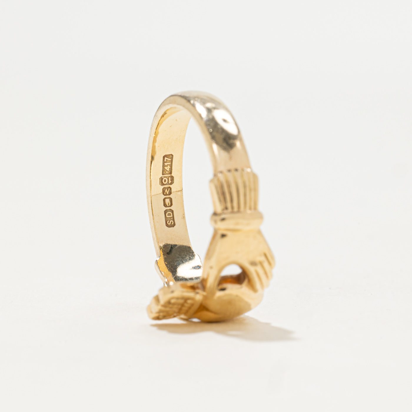 1999 Dublin 10k Yellow Gold Claddagh Ring | SZ 6.75