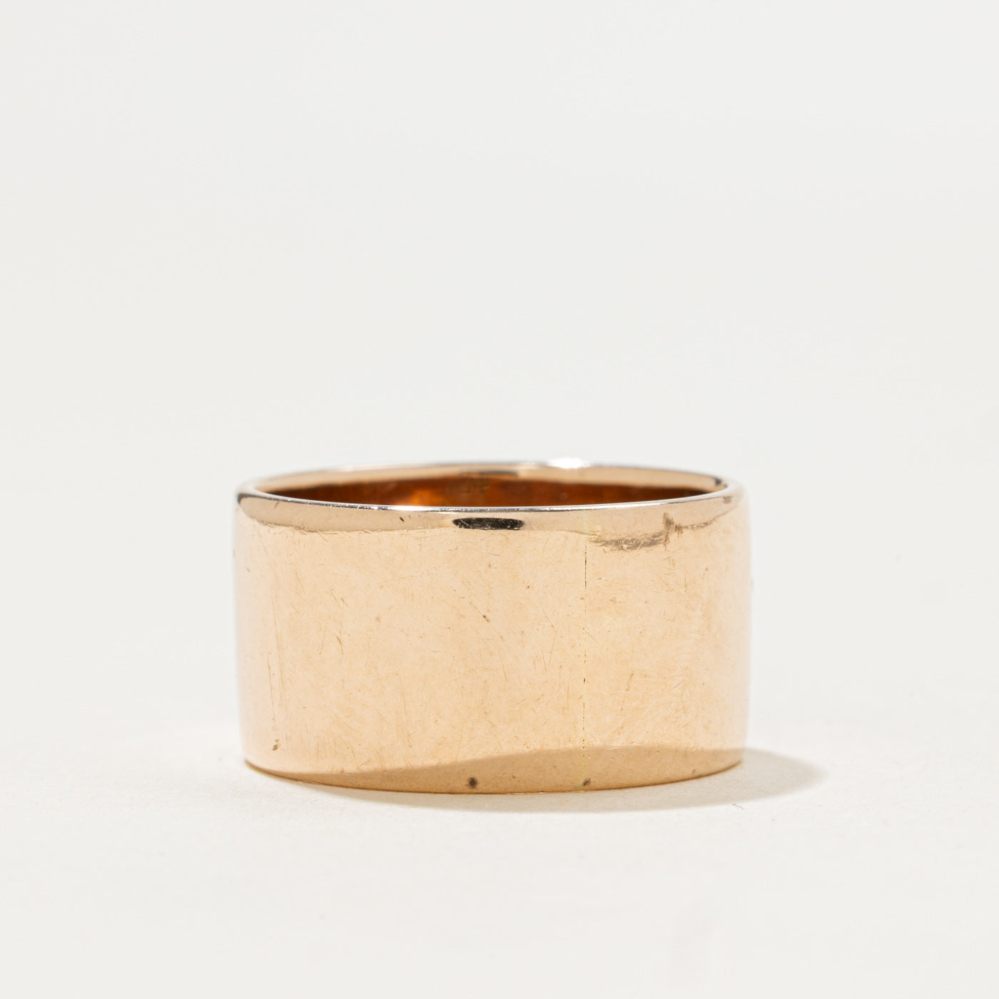 Bague de cigare en or jaune 9 carats | 10 mm | Taille 6,75