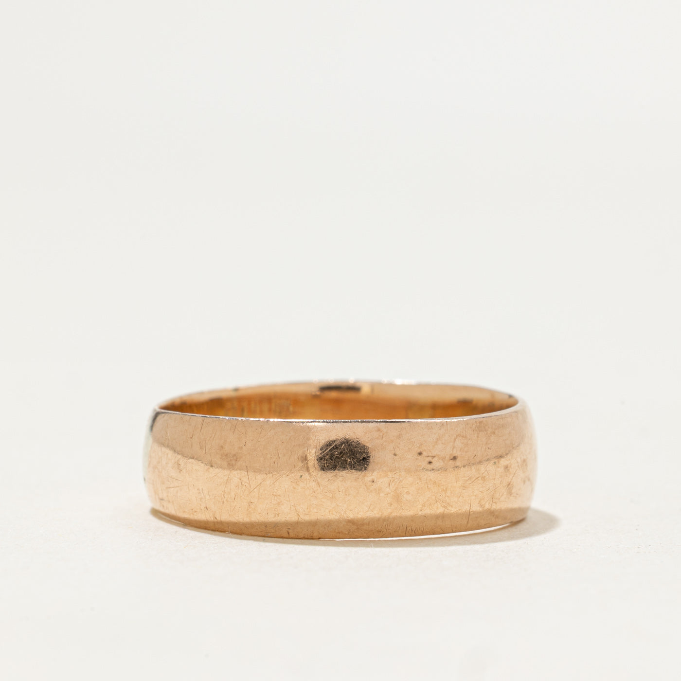 Vintage Pseudo Hallmarked 10k Yellow Gold Band | 6.25mm | SZ 9.5