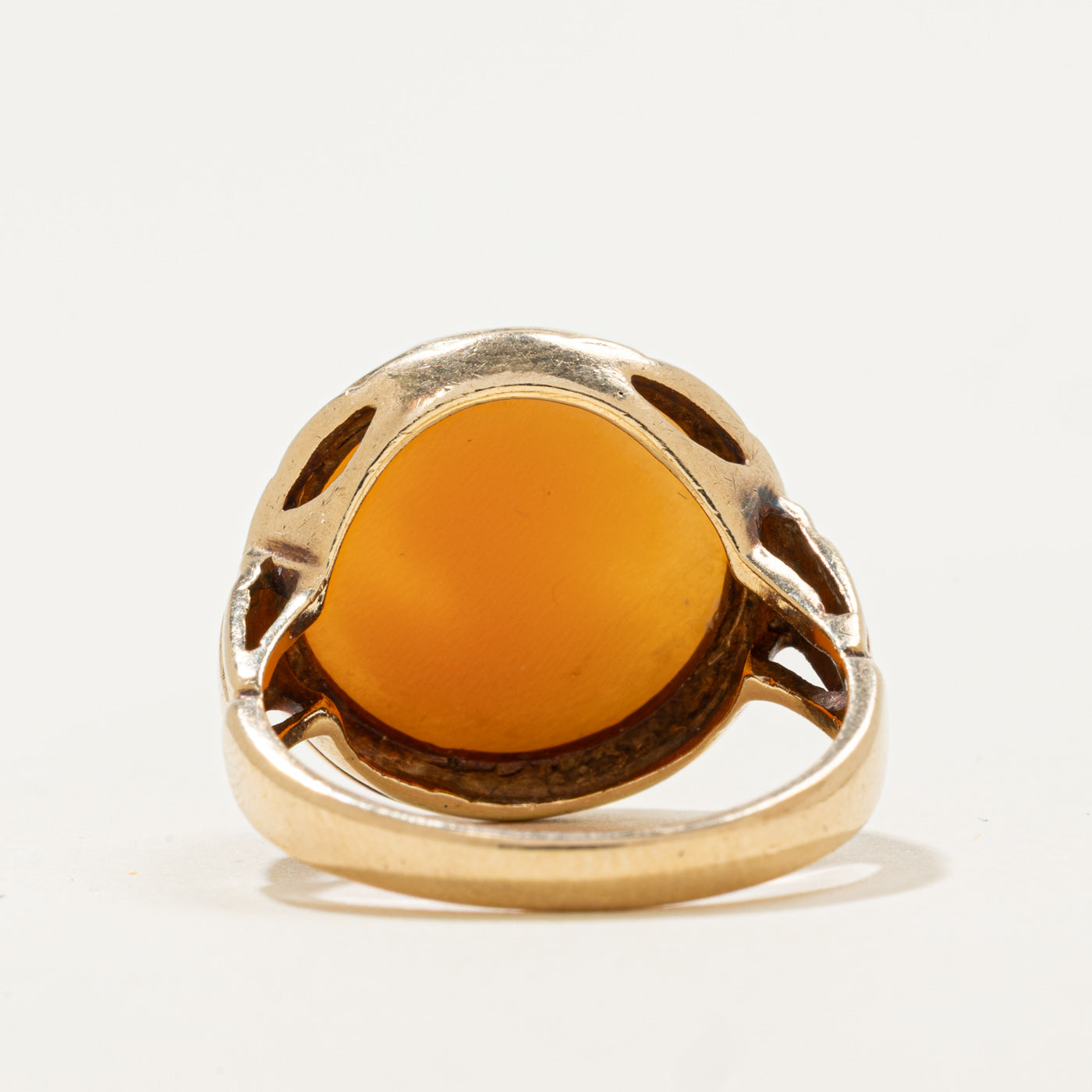 10k Shell Cameo Ring | 5.1ct | SZ 7.25
