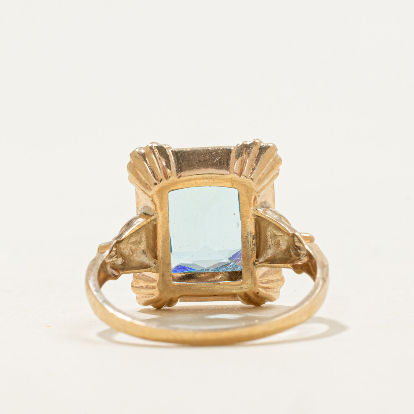 14k Scissor Cut Glass Ring | 2.34ct | SZ 5