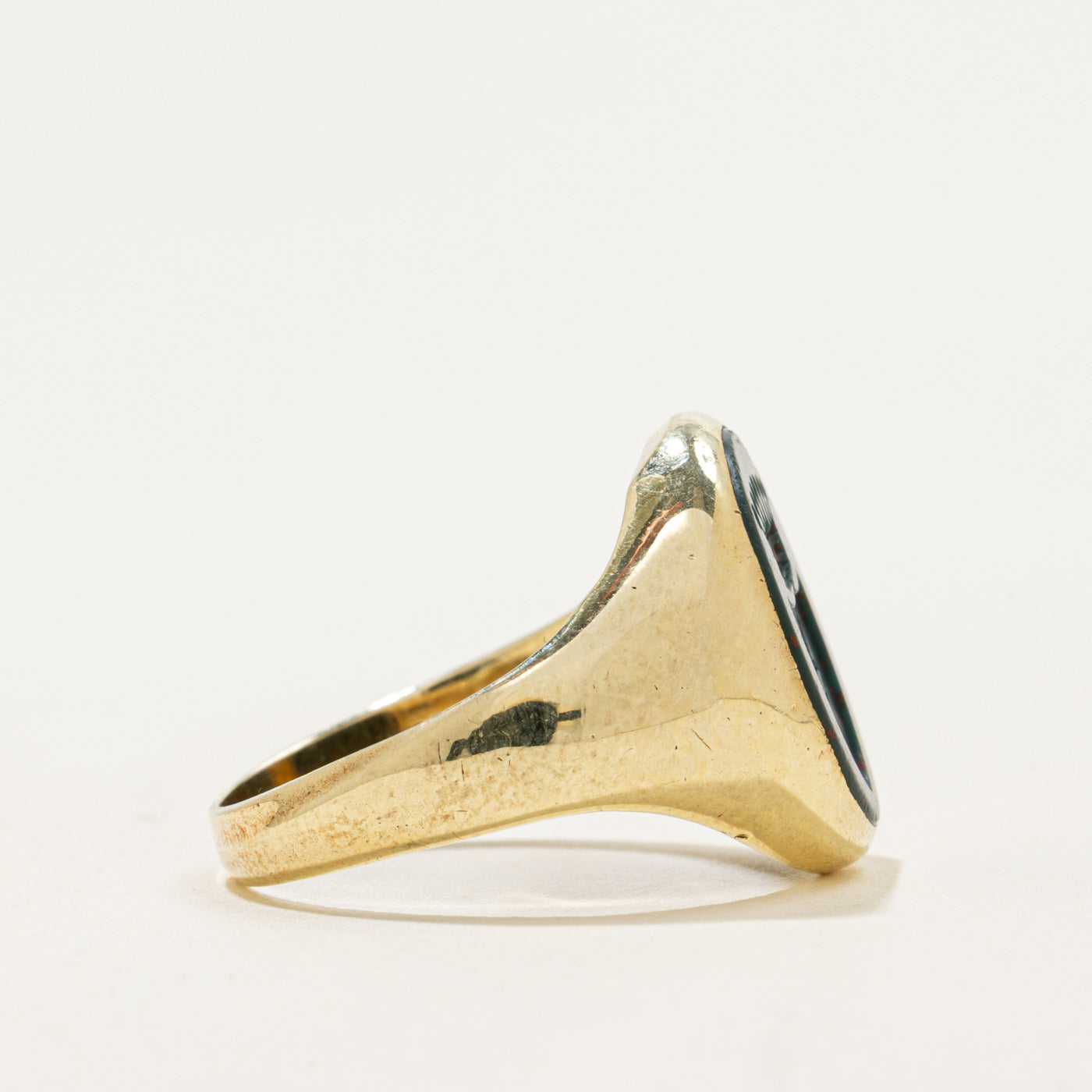 14k Intaglio Crest Signet Ring | 2.1ct | SZ 6.5