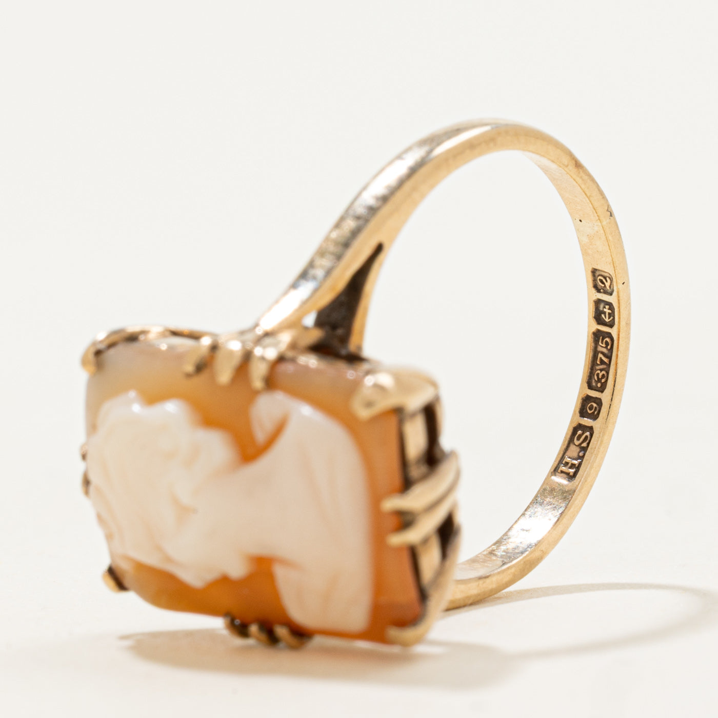 1965 Birmingham 9k Cameo Ring | 2.06ct | SZ 5