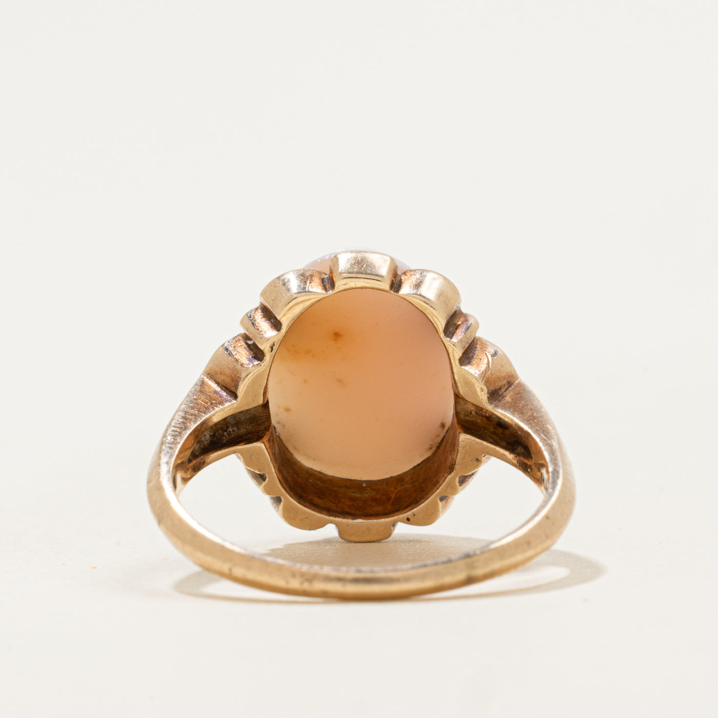 Vintage Canadian Cameo 10k Ring | 2.7 ct | SZ 6.25