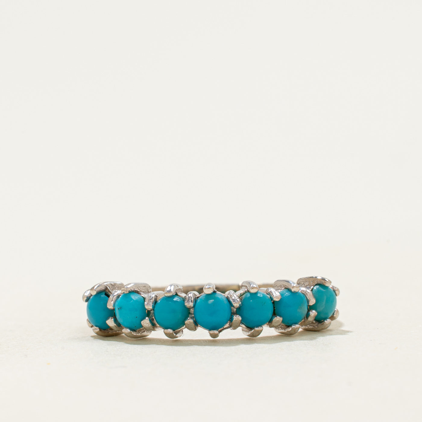 2015 London Seven Stone Turquoise Band | 0.56ct | SZ 6.5