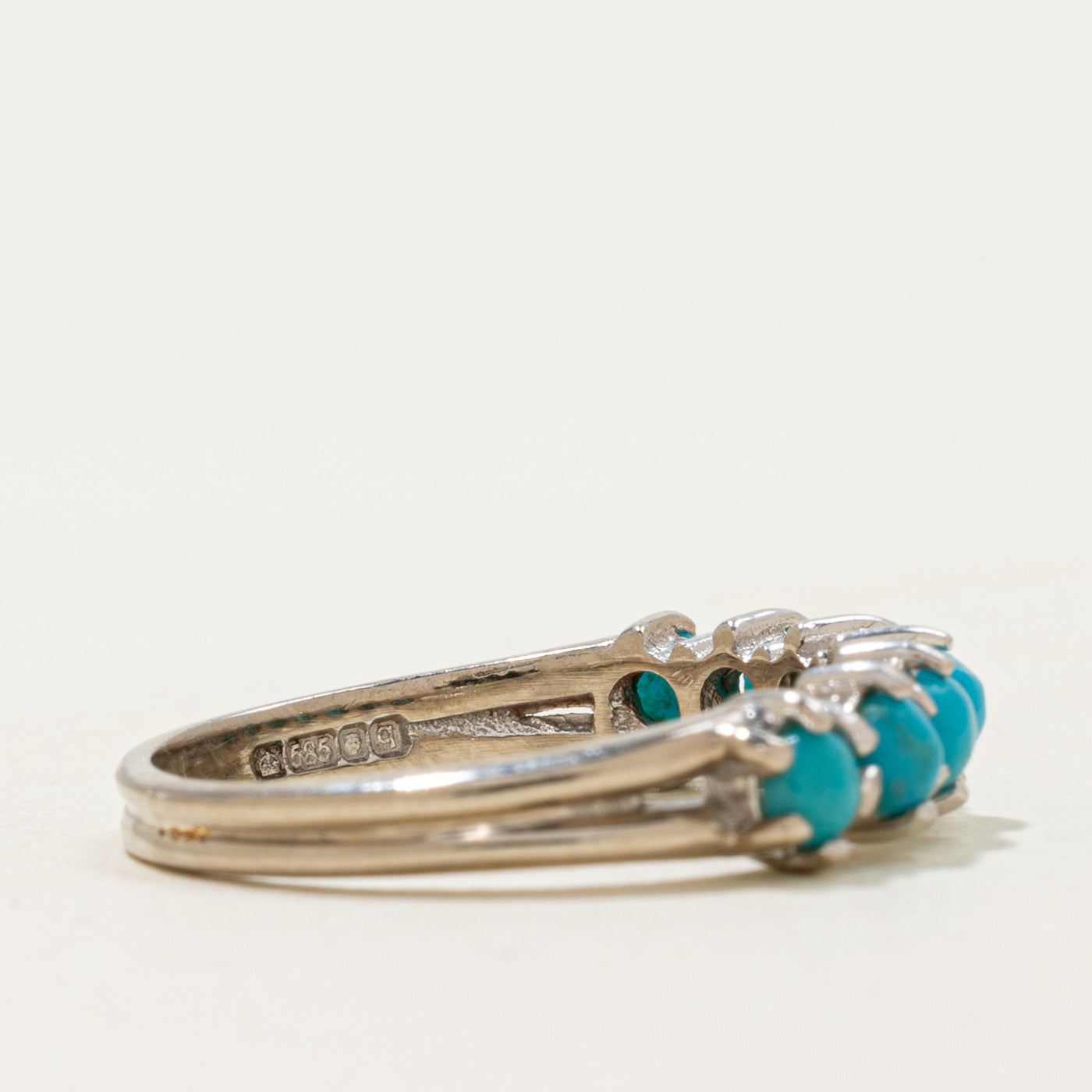 2015 London Seven Stone Turquoise Band | 0.56ct | SZ 6.5