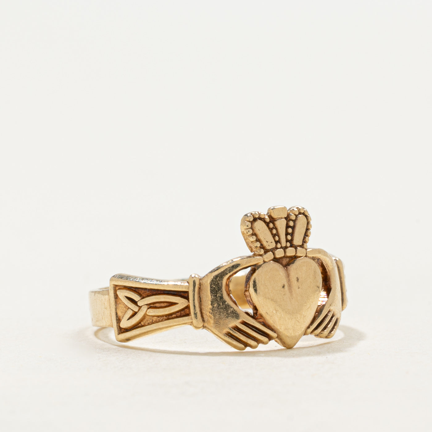 Dublin 10k Yellow Gold Claddagh Ring | SZ 6.5