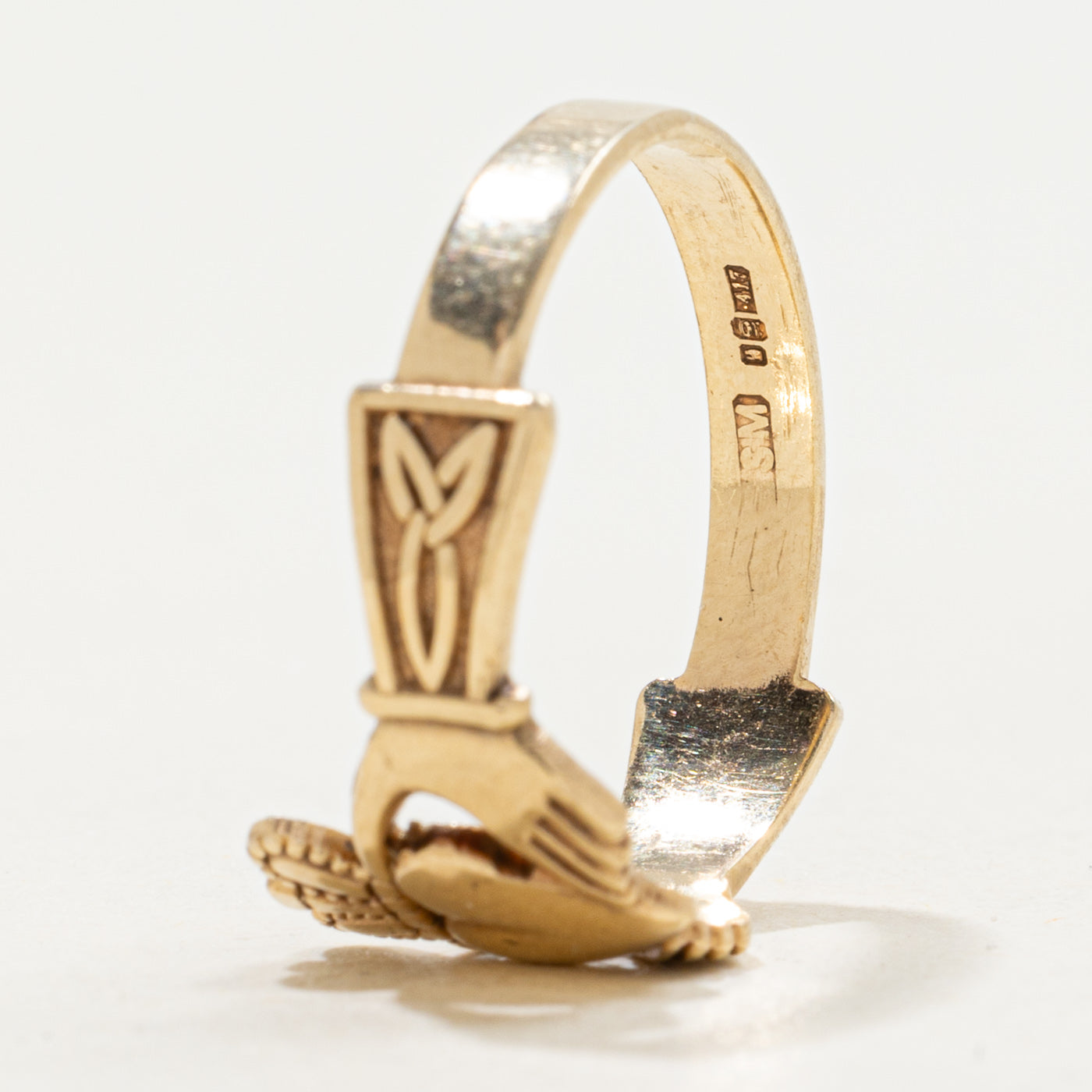 Dublin 10k Yellow Gold Claddagh Ring | SZ 6.5