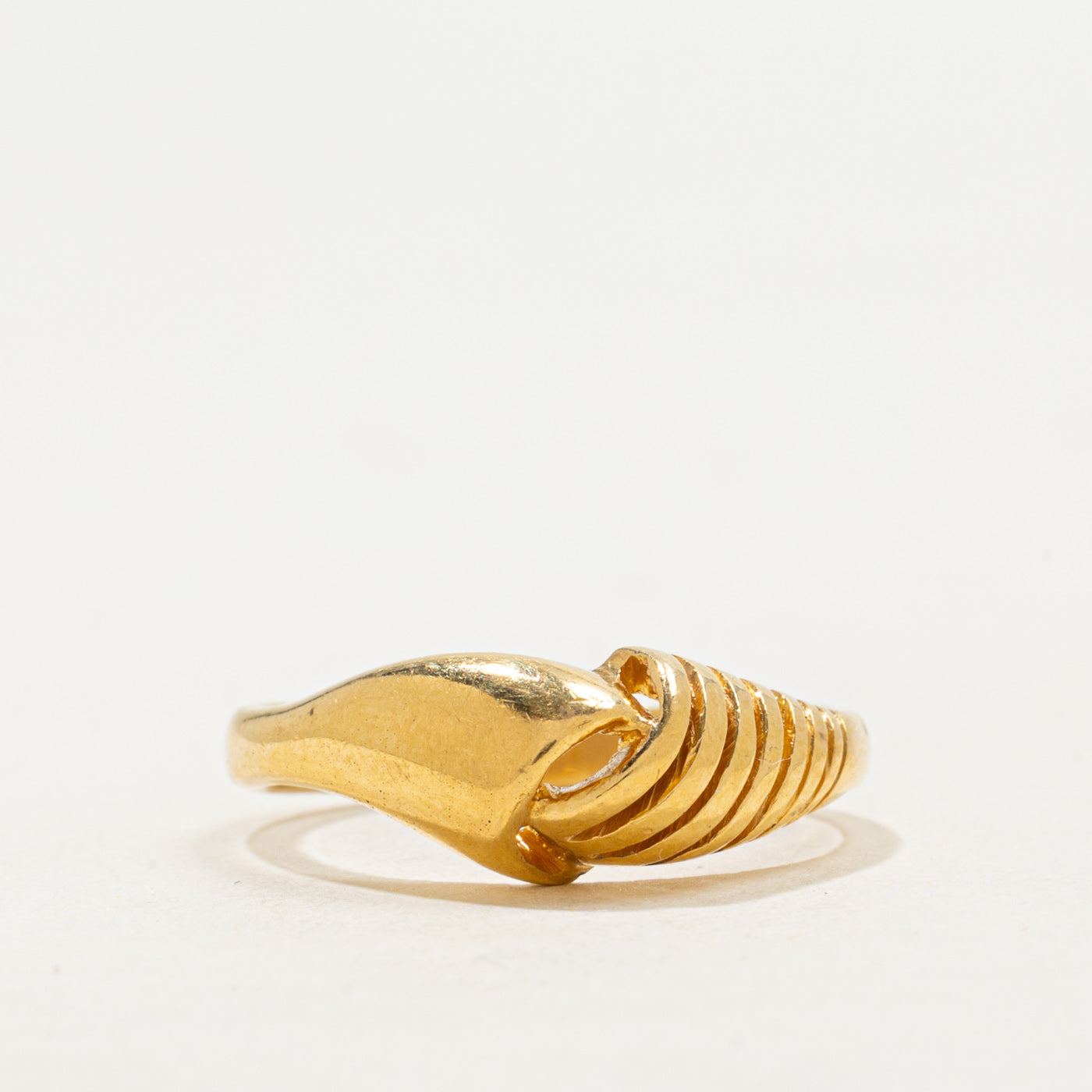 1988 London 22k Grooved Ring | SZ 5.75