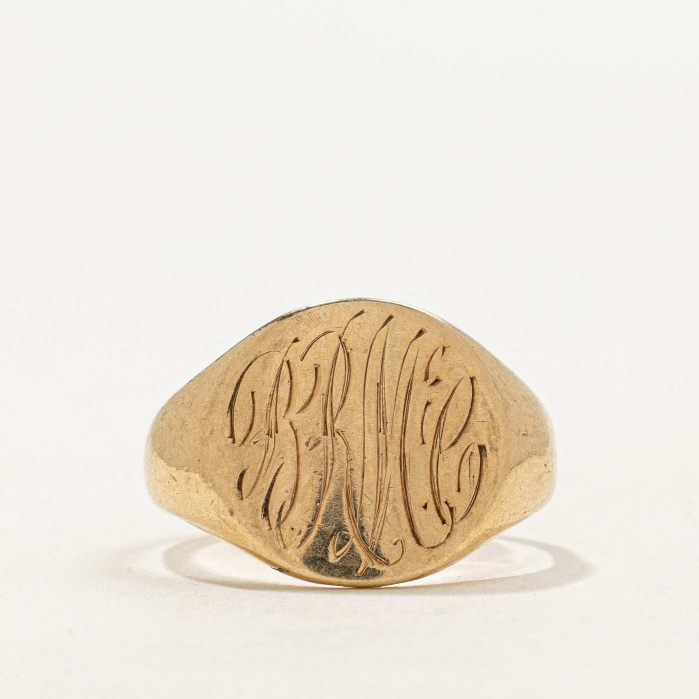 1964 Dublin 9k "BRMcC" Initital Signet Ring | SZ 7.25