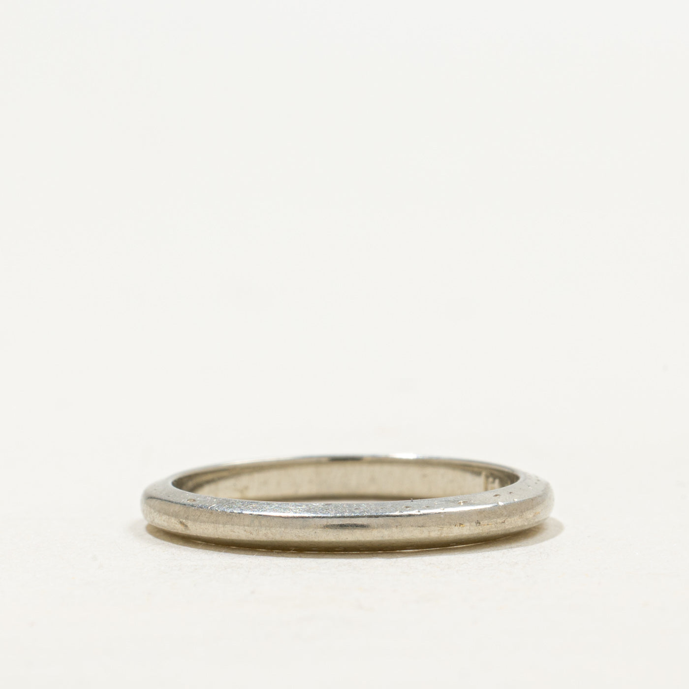 1937 Birmingham 18k White Gold Stacking Band | 2.23mm | SZ 5.5