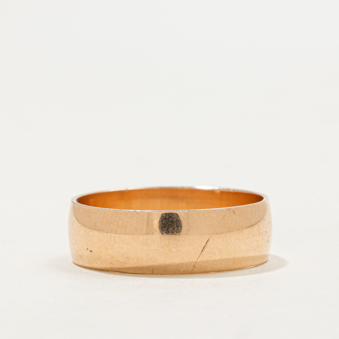 Alliance soviétique en or rose 14 carats poinçonnée, 1973 | 7,01 mm | Taille 11,75