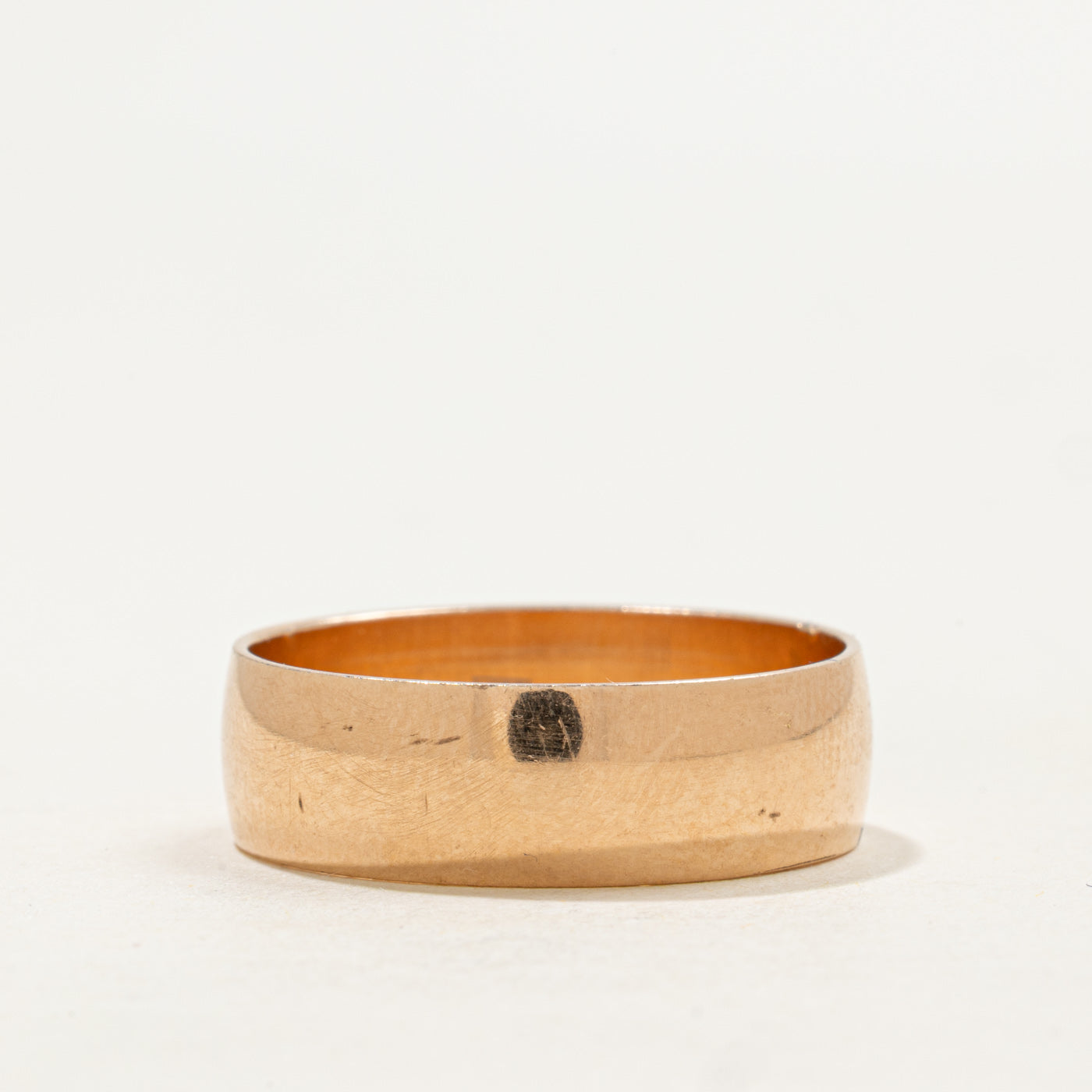 Alliance soviétique en or rose 14 carats poinçonnée, 1973 | 7,01 mm | Taille 11,75