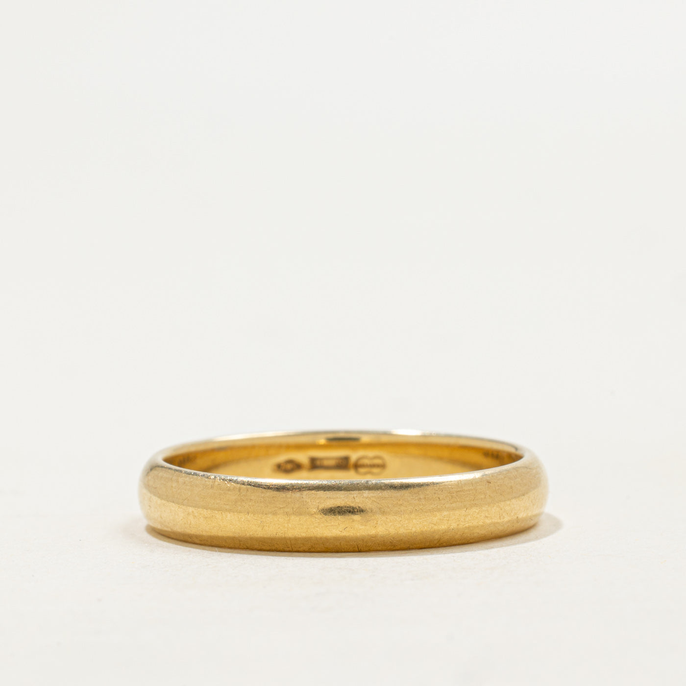 Italian 18k Yellow Gold Band | 4mm | SZ 10.75