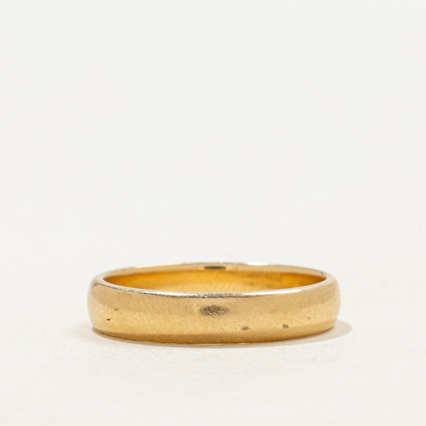 Bague vintage en or jaune 18 carats avec pseudo-poinçon | 3,69 mm | Taille 6