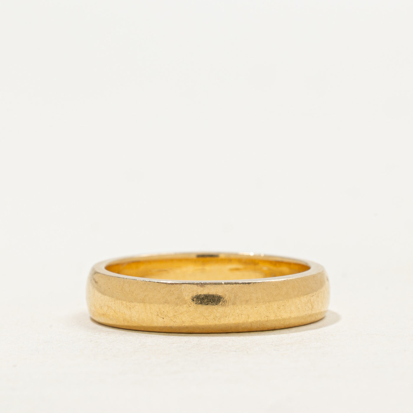 Vintage Pseudo Hallmarked 18k Yellow Gold Band | 4.05mm | SZ 6